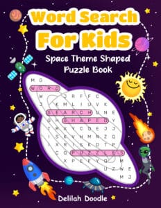 Space Themed Shaped Puzzle Book