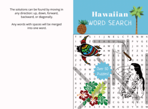 Paperback Cover Hawaiian WS x Word Search X pages Bleed CMYK