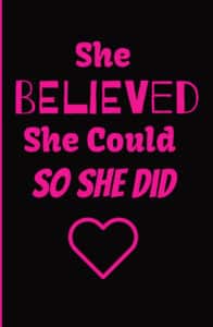 Paperback Cover She Believed She Could So She Did X pages Bleed CMYK