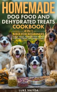 Homemade Dog Food and Dehydrated Treats Cookbook in Bible for Beginners JPG